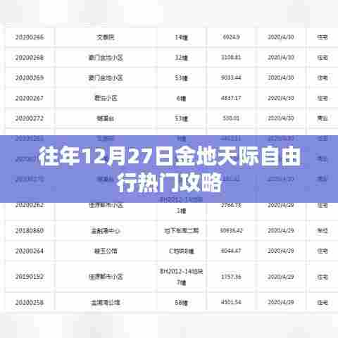 金地天际自由行，年末热门攻略揭秘