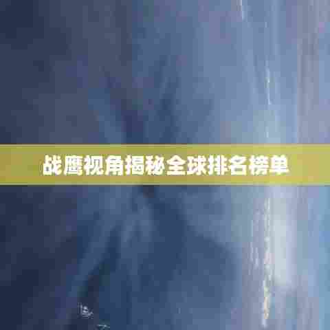战鹰视角揭秘全球排名榜单