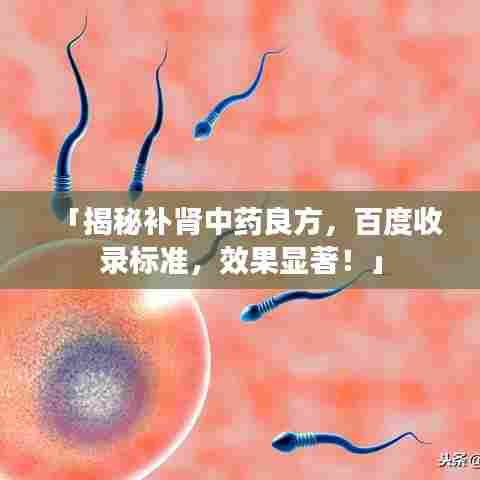 「揭秘补肾中药良方，百度收录标准，效果显著！」