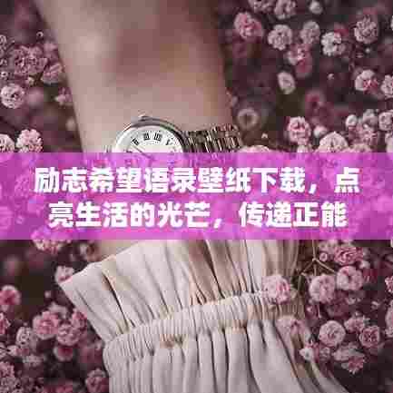 励志希望语录壁纸下载，点亮生活的光芒，传递正能量！