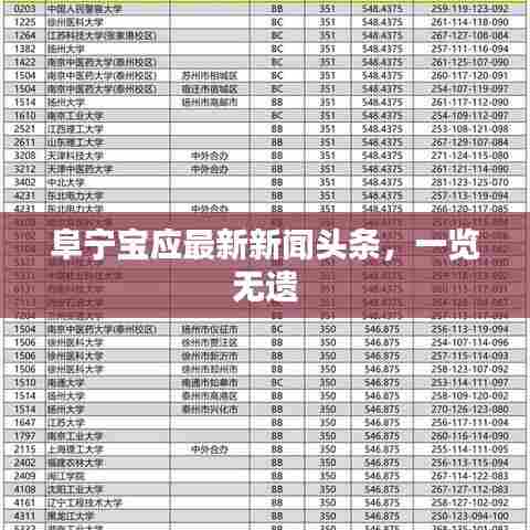 阜宁宝应最新新闻头条,一览无遗