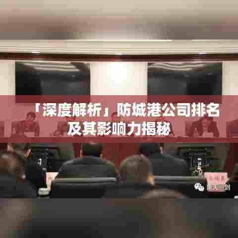 「深度解析」防城港公司排名及其影响力揭秘