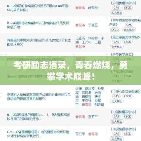 考研励志语录，青春燃烧，勇攀学术巅峰！