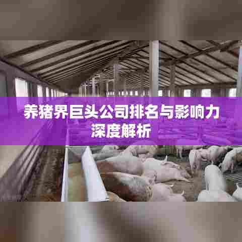 养猪界巨头公司排名与影响力深度解析