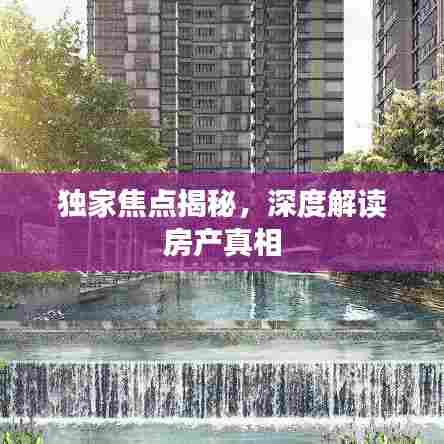 独家焦点揭秘，深度解读房产真相