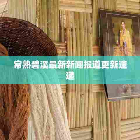 常熟碧溪最新新闻报道更新速递