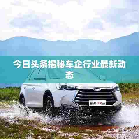 今日头条揭秘车企行业最新动态
