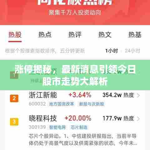 涨停揭秘，最新消息引领今日股市走势大解析