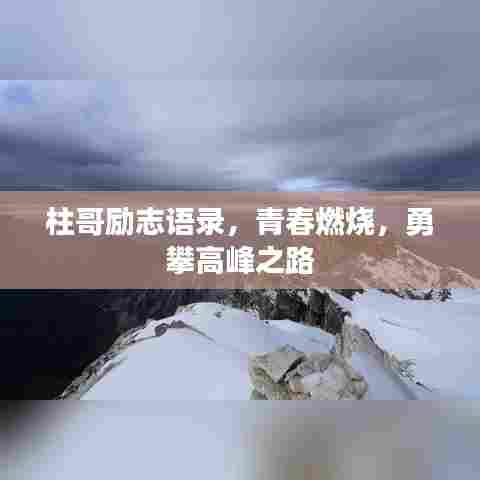 柱哥励志语录，青春燃烧，勇攀高峰之路